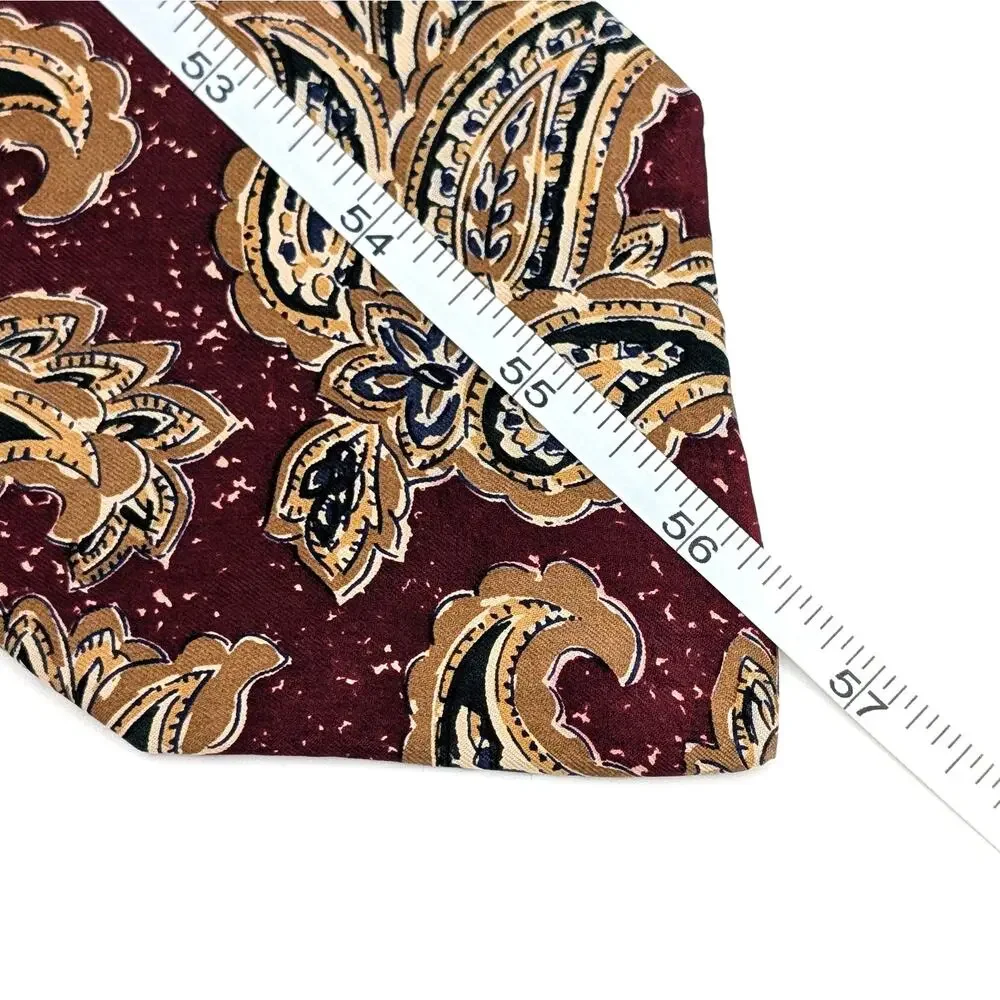 Vintage 90s Tommy Hilfiger Silk Tie Paisley Y2K Preppy Retro Maximalist Eclectic